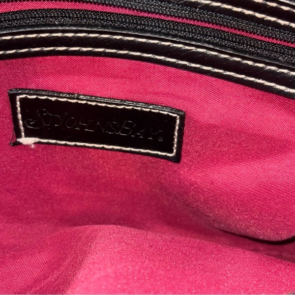 St. John’s Bay Black Faux Leather Handbag Shoulder Bag - Picture 6 of 8